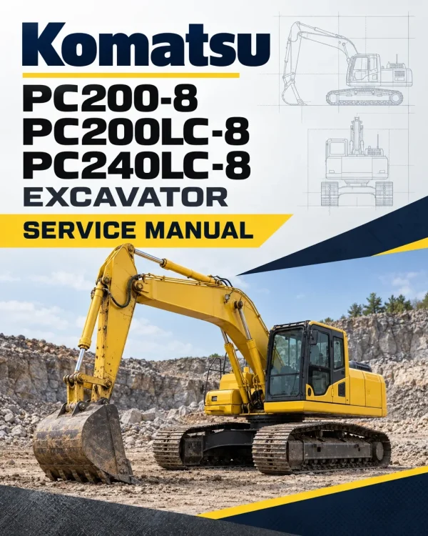 Komatsu PC200-8, PC200LC-8, PC240LC-8 Excavator Service Manual