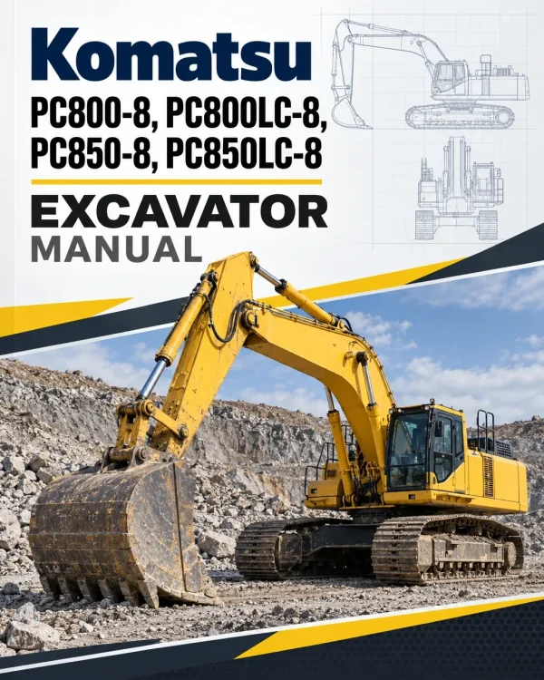 Komatsu PC800-8, PC800LC-8, PC850-8, PC850LC-8 Excavator Manual