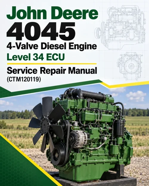 John Deere 4045 4-Valve Diesel Engine Level 34 ECU Service Repair Manual (CTM120119)