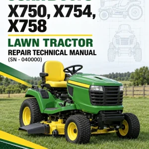 John Deere X750, X754, X758 Lawn Tractor Repair Technical Manual (SN - 040000)