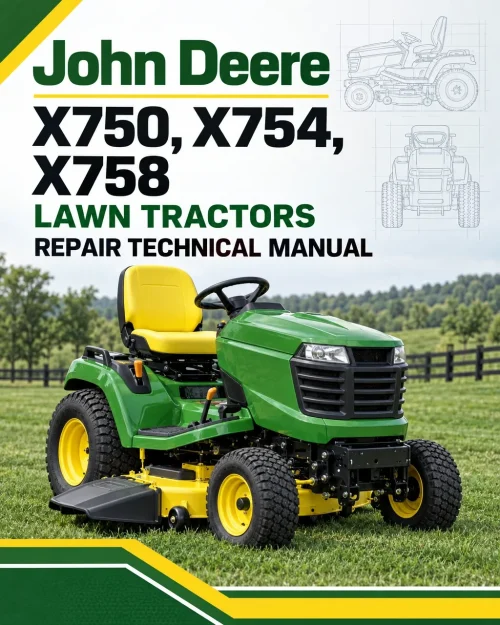John Deere X750, X754, X758 Lawn Tractors Repair Technical Manual (SN 040001 - ) John Deere X750, X754, X758 Lawn Tractors Repair Technical Manual (SN 040001 - )