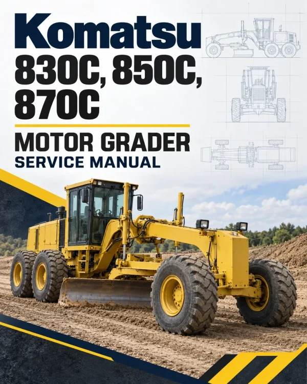 Komatsu 830C, 850C, 870C Motor Grader Service Manual
