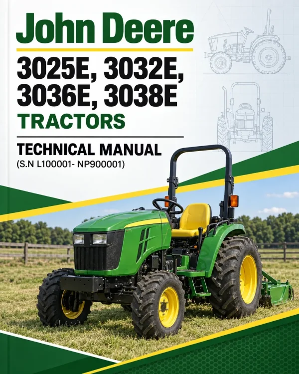 John Deere 3025E, 3032E, 3036E, 3038E Tractors Technical Manual (S.N L100001- NP900001) John Deere 3025E, 3032E, 3036E, 3038E Tractors Technical Manual (S.N L100001- NP900001)