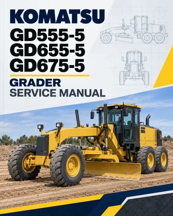 Komatsu GD555-5, GD655-5, GD675-5 Grader Service Manual