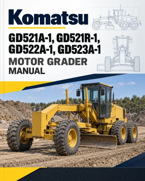 Komatsu GD521A-1, GD521R-1, GD522A-1, GD523A-1 Motor Grader Manual