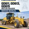 Komatsu GD611, GD613, GD615 Motor Grader Service Manual