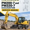 Komatsu PW200-7 and PW220-7 Excavator Service Manual