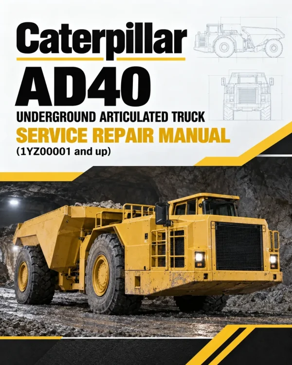 Caterpillar CAT AD40 Underground Articulated Truck Service Repair Manual (1YZ00001 and up)