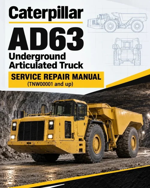 Caterpillar CAT AD63 Underground Articulated Truck Service Repair Manual (TNW00001 and up) Caterpillar CAT AD63 Underground Articulated Truck Service Repair Manual (TNW00001 and up)