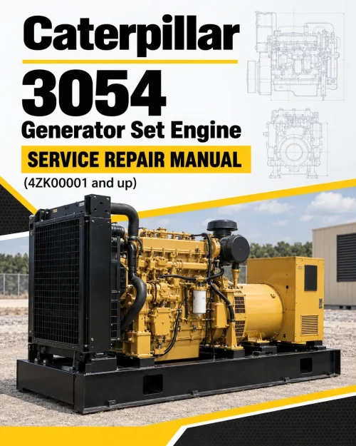 Caterpillar CAT 3054 Generator Set Engine Service Repair Manual (4ZK00001 and up)