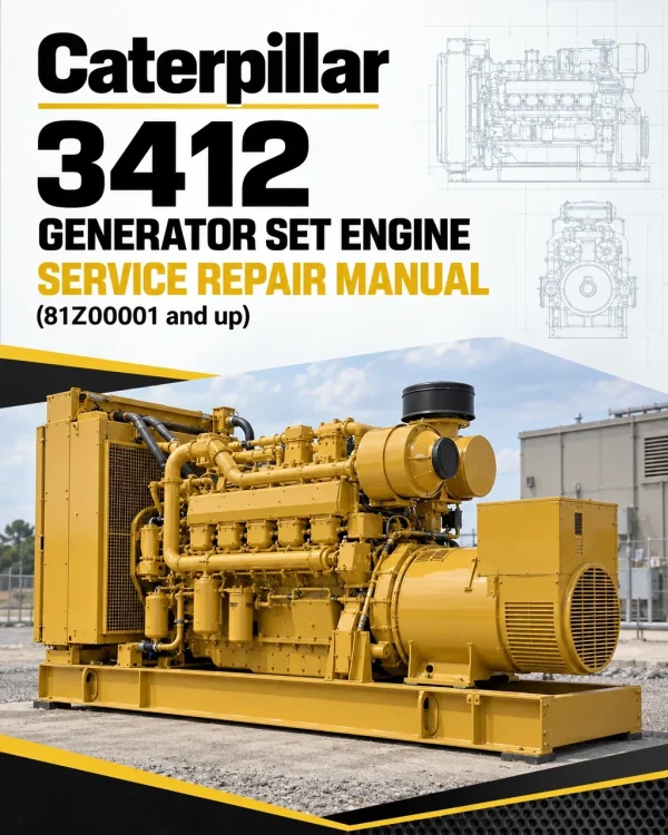 Caterpillar CAT 3412 Generator Set Engine Service Repair Manual (81Z00001 and up) Caterpillar CAT 3412 Generator Set Engine Service Repair Manual (81Z00001 and up)