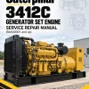 Caterpillar CAT 3412C Generator Set Engine Service Repair Manual (BAK00001 and up) Caterpillar CAT 3412C Generator Set Engine Service Repair Manual (BAK00001 and up)