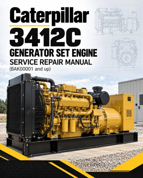 Caterpillar CAT 3412C Generator Set Engine Service Repair Manual (BAK00001 and up) Caterpillar CAT 3412C Generator Set Engine Service Repair Manual (BAK00001 and up)