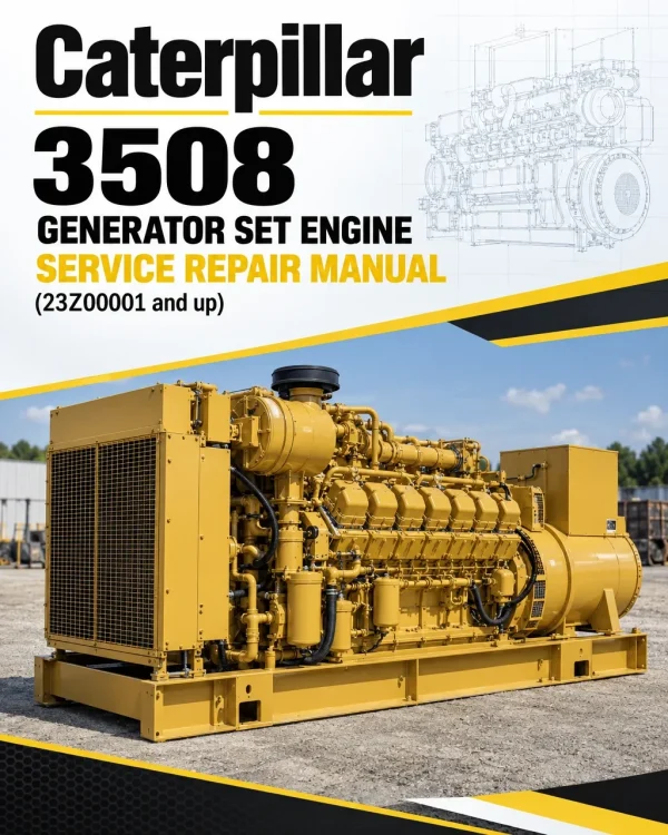 Caterpillar CAT 3508 Generator Set Engine Service Repair Manual (23Z00001 and up)