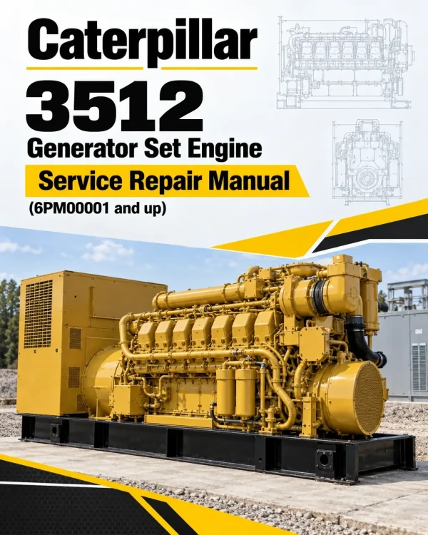 Caterpillar CAT 3512 Generator Set Engine Service Repair Manual (6PM00001 and up)