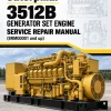 Caterpillar CAT 3512B Generator Set Engine Service Repair Manual (8RM00001 and up)