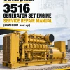 Caterpillar CAT 3516 Generator Set Engine Service Repair Manual (25Z00001 and up)