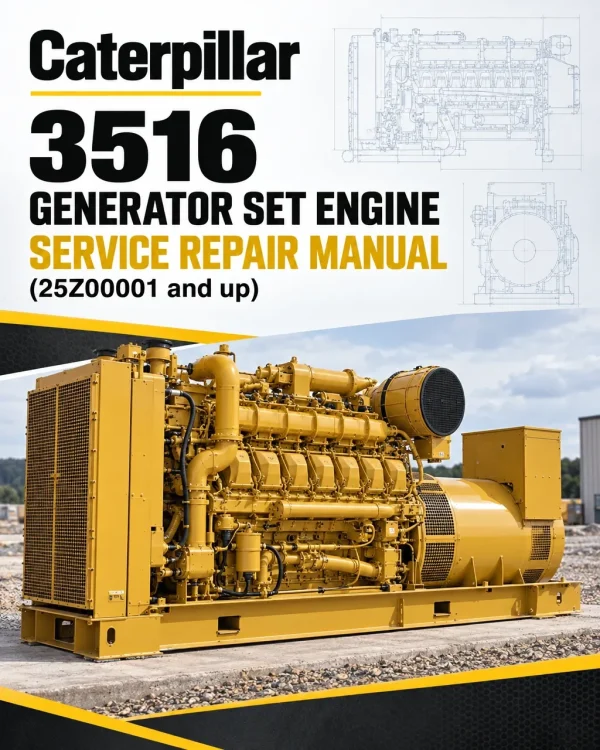Caterpillar CAT 3516 Generator Set Engine Service Repair Manual (25Z00001 and up)
