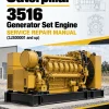 Caterpillar CAT 3516 Generator Set Engine Service Repair Manual (3JS00001 and up)