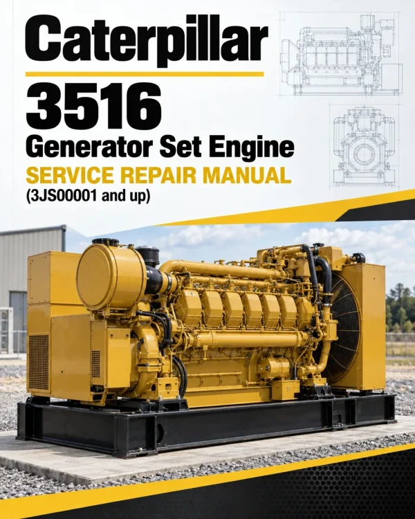 Caterpillar CAT 3516 Generator Set Engine Service Repair Manual (3JS00001 and up)