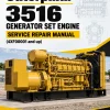 Caterpillar CAT 3516 Generator Set Engine Service Repair Manual (4XF00001 and up)