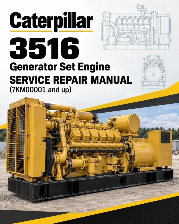 Caterpillar CAT 3516 Generator Set Engine Service Repair Manual (7KM00001 and up)