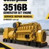 Caterpillar CAT 3516B Generator Set Engine Service Repair Manual (6HN00001 and up)