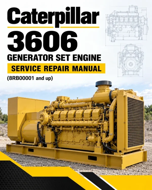 Caterpillar CAT 3606 Generator Set Engine Service Repair Manual (8RB00001 and up)