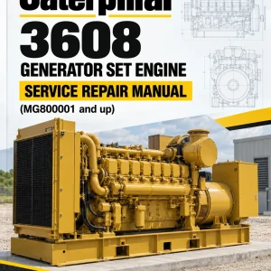 Caterpillar CAT 3608 Generator Set Engine Service Repair Manual (MG800001 and up)
