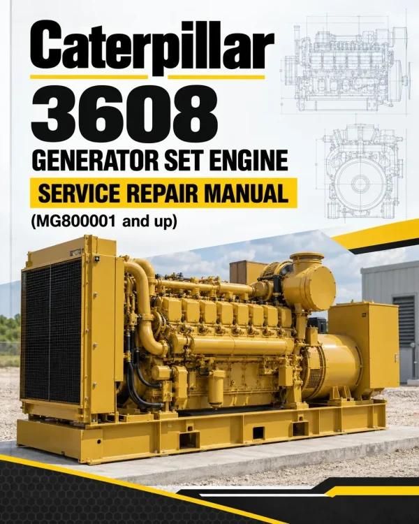 Caterpillar CAT 3608 Generator Set Engine Service Repair Manual (MG800001 and up)
