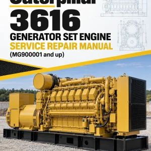 Caterpillar CAT 3616 Generator Set Engine Service Repair Manual (MG900001 and up)