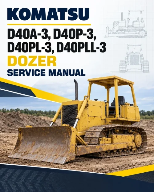 Komatsu D40A-3, D40P-3, D40PL-3, D40PLL-3 Dozer Service Manual Komatsu D40A-3, D40P-3, D40PL-3, D40PLL-3 Dozer Service Manual