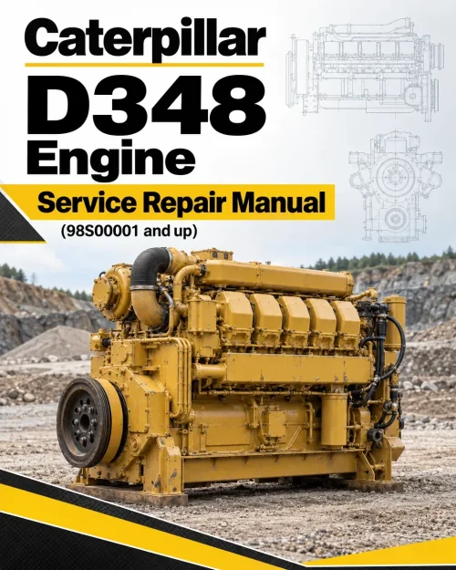 Caterpillar CAT D348 Engine Machine Service Repair Manual (98S00001 and up)