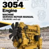 Caterpillar CAT 3054 Engine Machine Service Repair Manual (7BJ00001 and up)