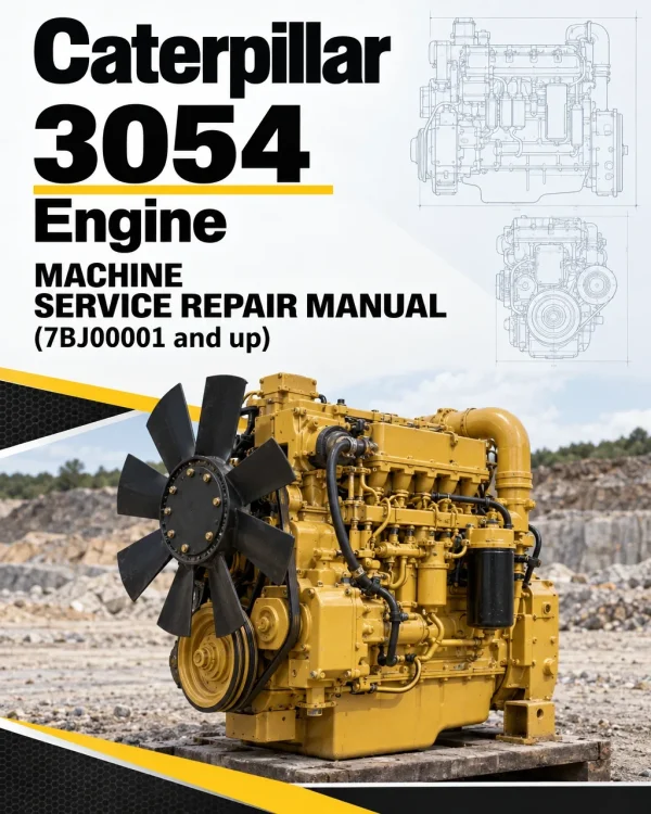 Caterpillar CAT 3054 Engine Machine Service Repair Manual (7BJ00001 and up)