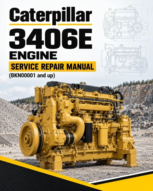 Caterpillar CAT 3406E Engine Machine Service Repair Manual (BKN00001 and up)