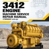 Caterpillar CAT 3412 Engine Machine Service Repair Manual (73W00001 and up)