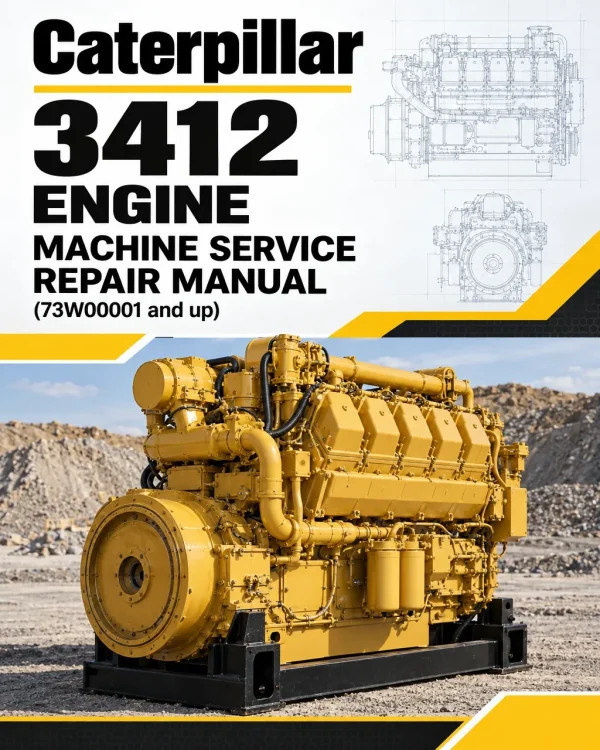 Caterpillar CAT 3412 Engine Machine Service Repair Manual (73W00001 and up)