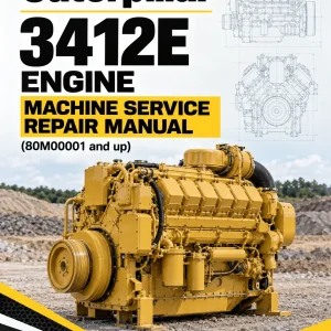 Caterpillar CAT 3412E Engine Machine Service Repair Manual (80M00001 and up)