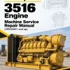 Caterpillar CAT 3516 Engine Machine Service Repair Manual (2PK00001 and up)