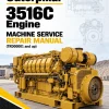 Caterpillar CAT 3516C Engine Machine Service Repair Manual (TRD00001 and up)