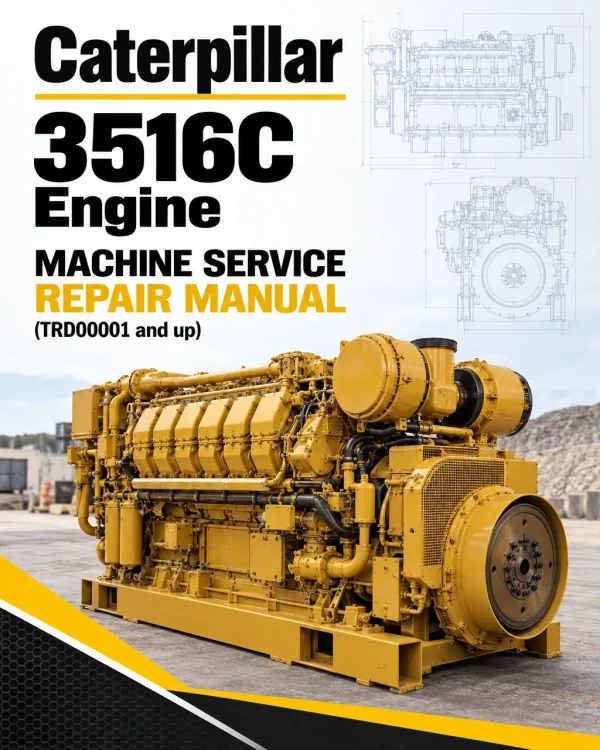 Caterpillar CAT 3516C Engine Machine Service Repair Manual (TRD00001 and up)