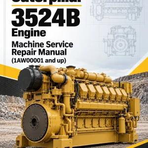 Caterpillar CAT 3524B Engine Machine Service Repair Manual (1AW00001 and up)