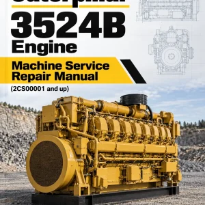 Caterpillar CAT 3524B Engine Machine Service Repair Manual (2CS00001 and up)
