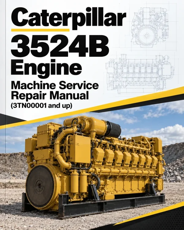Caterpillar CAT 3524B Engine Machine Service Repair Manual (3TN00001 and up)