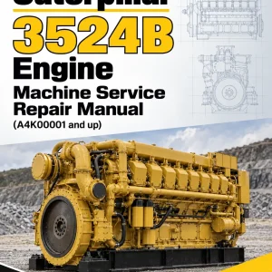 Caterpillar CAT 3524B Engine Machine Service Repair Manual (A4K00001 and up)