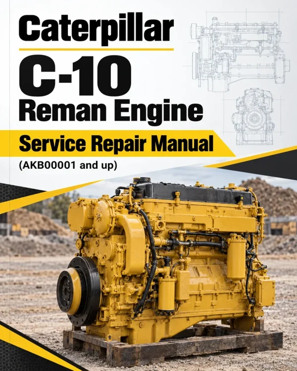 Caterpillar CAT C-10 Reman Engine Service Repair Manual (AKB00001 and up)