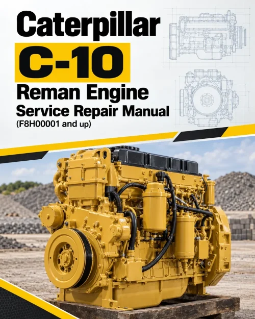 Caterpillar CAT C-10 Reman Engine Service Repair Manual (F8H00001 and up)