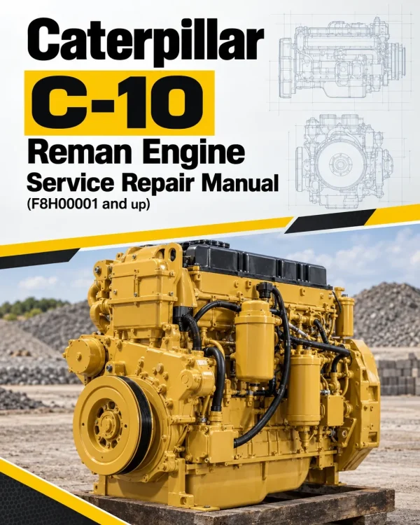 Caterpillar CAT C-10 Reman Engine Service Repair Manual (F8H00001 and up)