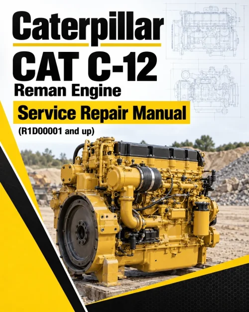 Caterpillar CAT C-12 Reman Engine Service Repair Manual (R1D00001 and up)